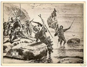 Vasco Balboa . Spanish Explorer  vintage 1926 News Card - Picture 1 of 1