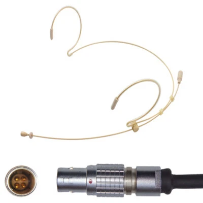 MICRONIC Professional Omni-directional Double Ear-Hook Microphone Trantec 4 Pin