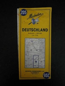 Vintage Deutschland Germany 1969 Faltkarte 39X43 Michelin 205 - Bild 1 von 7