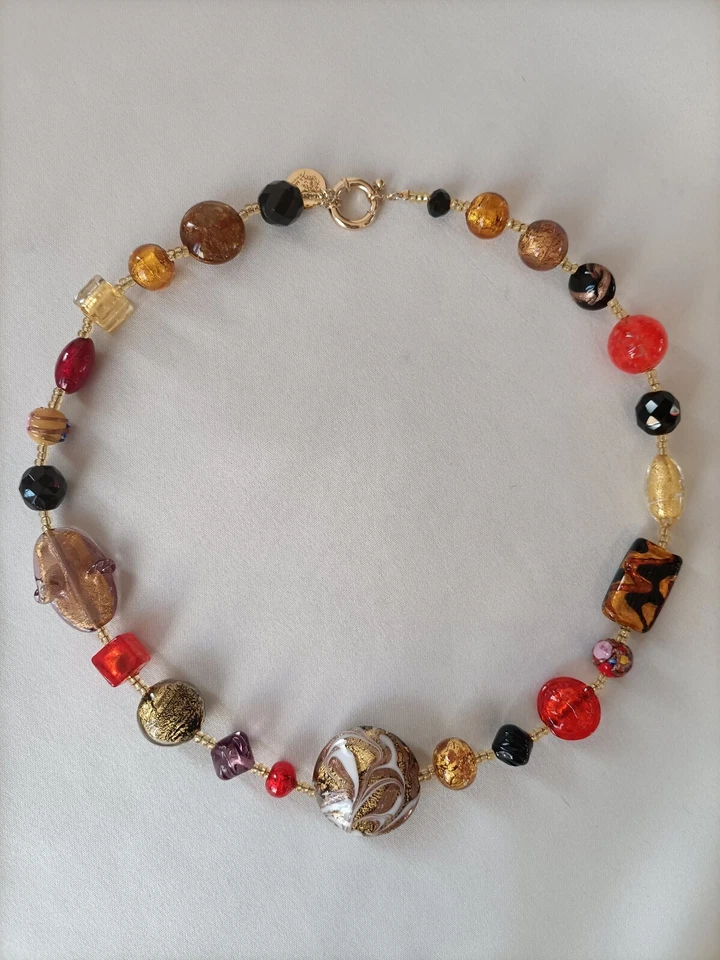 "Murano di Francesca" collana di perle Veneziane Made in Italy, pezzo unico. - Immagine 1 di 4