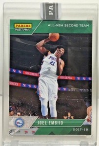 Joel Embiid 2017-18 Panini Instant All-NBA #186 GREEN Parallel #'d 6/10 - 76ers
