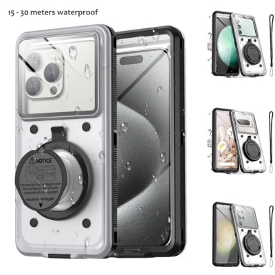 Waterproof Diving Case Cover for iPhone 16 15 14 Samsung S25 S24 S23 Pixel 9/8/7 - Image 1 of 4