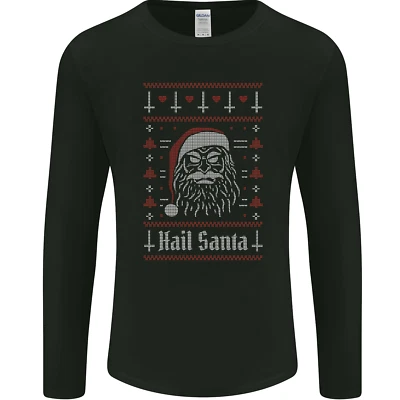 Camiseta manga larga Hail Santa Demonic Evil Anti Navidad Navidad para hombre Foto 1 de 2