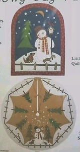 Mini Christmas tree skirt pattern Kornfiend Winter Folk Pals Quilt Applique Vtg  - Picture 1 of 3