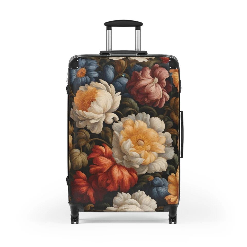 Suitcase, hardcase with swivel, S-M-L, in artwork "Floral bouquet 2" - Image 1 of 1