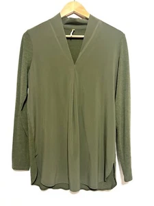 Lucy Top Women Medium Green Ballerina Lagenlook Pullover Stretch Activewear - Picture 1 of 6