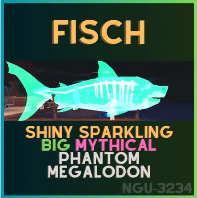 C$ [💎] Roblox Fisch-Sparkling Shiny Mythical Big Megalodon- CHEAPEST + Bonus Item