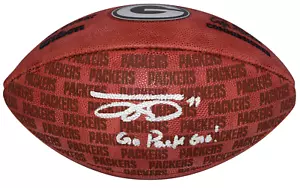JAYDEN REED AUTOGRAFO GREEN BAY PACKERS WILSON DUKE VETRINA CALCIO BECKETT - Foto 1 di 1