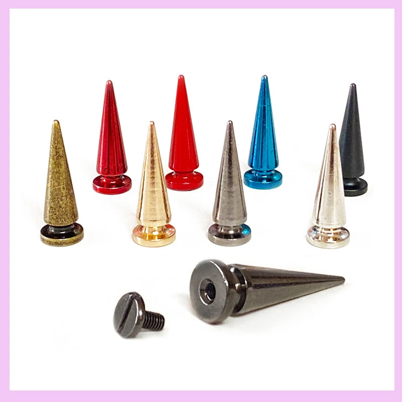 Punk Studs Rivets Spike Long Cone For Leather Crafts Clothes Shoes Various Size - Изображение 1 из 1