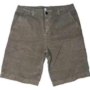 James Perse Standard Button Fly Utility Chino Shorts Size 34 Linen Blend Flap Po - Picture 1 of 11