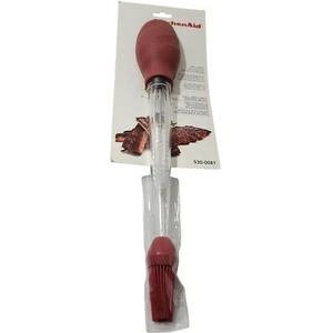 Kitchen Aid Plastic Refillable Basting Brush With Silicone Bristles 14" - Picture 1 of 4