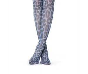 pantyhose COLLANT CALZEDONIA T 2 S LEOPARD NERO BLU ANIMAL leopardato tights - Foto 1 di 8