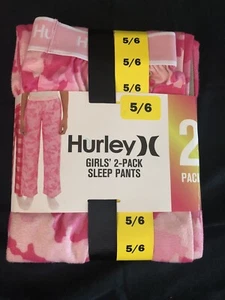 Hurley Girl’s 2-pack Sleep Pants 5/6 - Picture 1 of 1