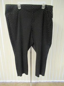 Old Navy Women's High-Rise Pixie Chino Ankle Pants BLACK DOTS Sz28 PLUS NWT - Picture 1 of 5