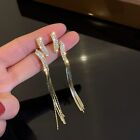 Rhinestone Crystal Tassel Earings Elegant Engagement Earrings  Gift