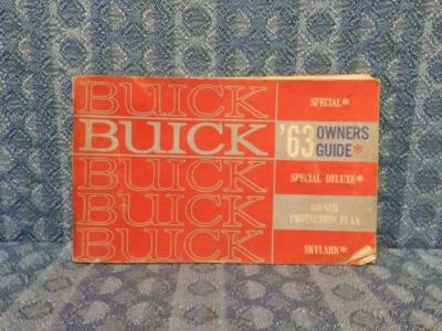  Buick Special 1963, Special DeLuxe, Skylark guía original del propietario/manual Foto 1 de 4