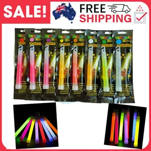 10/30/50/100PCS GLOW STICKS W/LANYARD BULK PARTY RAVE LIGHT DISCO GLOW IN DARK - Picture 1 of 26