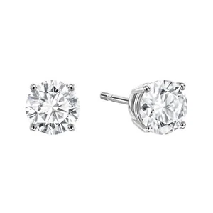 14K Rose Gold Earrings With 1 TCW Lab Grown Diamond (E-F, VS, Round Brilliant) - Picture 1 of 6