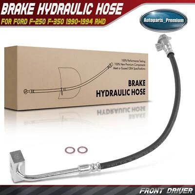 Гидравлический шланг переднего левого бокового тормоза левый только для Ford F-250 F-350 1990-1994 RWD - Изображение 1 из 4