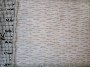 Beige Linen Semi sheer Hemp Twine Detail Dble Wide 2.5Yds drapery fabric Coastal - Picture 1 of 10