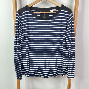 Witchery Shirt Womens Small Blue White Striped Long Sleeve Boat Neck Casual - Picture 1 of 12