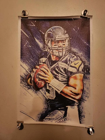 Russell Wilson Canvas Print Wall Art Poster Cover