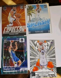 Stephen Curry Basketball Karten Lot (4) Golden State Warriors Donruss Optic - Bild 1 von 5