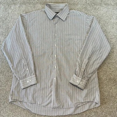 Camisa de hombre Calvin Klein XL a rayas manga larga con botones calce regular Foto 1 de 4