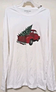 JCREW Crewcuts Christmas Tree Red Truck Long Sleeve tee Boys XL(12-14) NWT - Picture 1 of 17
