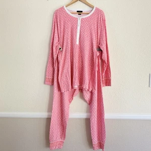 Conjunto de pijama J Crew Dreamy Henley para mujer talla XXL floral manga larga - Imagen 1 de 12