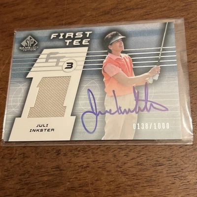 2003 SP Game Used Edition Juli Inkster First Tee Auto Autograph Relic #/1000 - Image 1 of 4