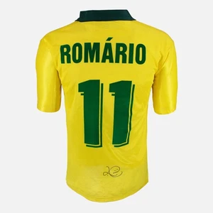 Romario Signed Brazil Shirt Home 1994 World Cup [11] - Picture 1 of 5