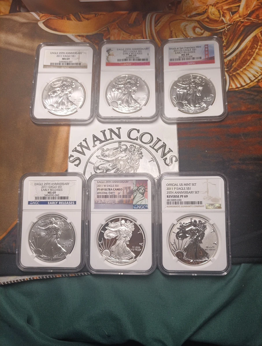American Eagle MS 69 Graded 2011 Silver Bullion Coins for sale | eBay