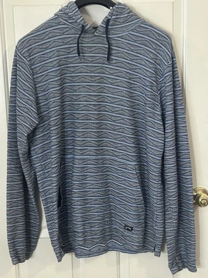 Billabong Sudadera con Capucha Para Hombres XL Azul Rayas Pullover Surf Patín Sudadera Ligera Foto 1 de 4