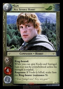 LOTR TCG 5U115 Sam (Nice Sensible Hobbit) Battle of Helm's Deep - Picture 1 of 1