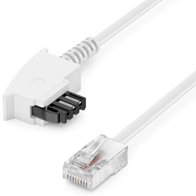 30m Router Kabel Telefon Kabel TAE-F Stecker auf RJ45 Stecker DSL VDSL Kabel - Bild 1 von 4
