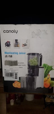 Canoly JE-75B 50RPM 冷压榨汁机 无双酚 A 低噪音 铜 — 第 1/4 张图片