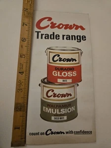 Vintage 1968 Crown Paints Colour Chart Emulsion Trade Range Retro Paint Ephemera - Picture 1 of 6