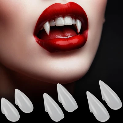 CPSYUB Dientes de Vampiro para Mujer - Colmillos de Vampiro Halloween para Juegos con disfraces Hombres Niños... Foto 1 de 4