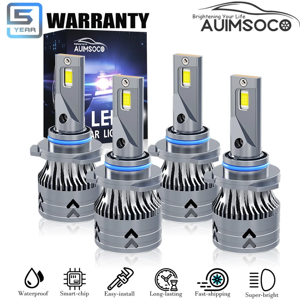 For 1996-1997 Volkswagen Passat 9006 9005 Headlight Bulbs High Low Beam Kit 4x - Image 1 of 4