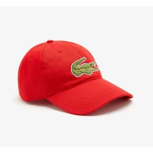 Cappello rosso LACOSTE unisex regolabile cotone biologico twill berretto nuovo con etichetta - Foto 1 di 4