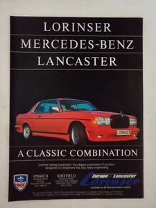 1984 LORINSER MERCEDES BENZ 280CE BRITISH MAGAZINE FULLPAGE COLOUR ADVERTISEMENT - Picture 1 of 1