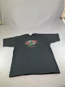 Camicia Geco Vintage Uomo XL Nera Y2K Anfibio Outfitters Surfista Spiaggia Natura - Foto 1 di 16