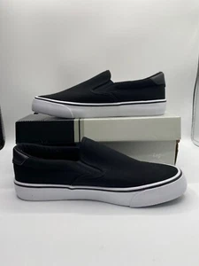 Lugz Clipper Mens Black Round Toe Slip On Clipper Oxford Sneaker Size 8D NWB - Picture 1 of 5