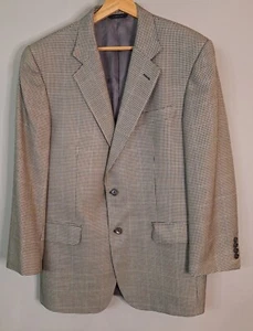 Brooks Brothers Men's 52%Silk/48%Wool Blazer/Sport Jacket 41R Houndstooth Blk/Wt - Picture 1 of 21