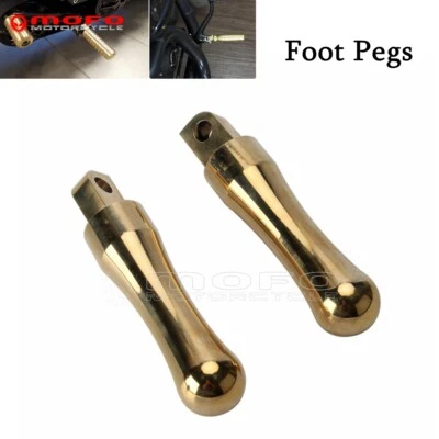 Juego de 1 par de estriberas de latón montaje macho para Harley Softail Dyna Chopper Bobber Foto 1 de 4