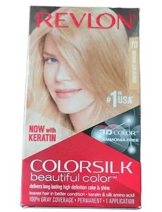 REVLON Colorsilk Beautiful Color Permanent Single Pack, 70 Medium Ash Blonde New - Picture 1 of 3