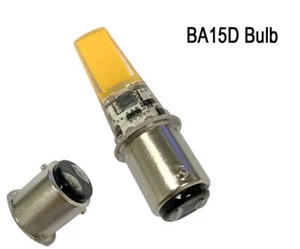3W BA15D COB 1142 LED Bulb Car/Boat Light 2508 Crystal Silicone Lamp Warm/White - Picture 1 of 6