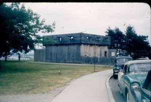 12 vtg 35mm slide Plymouth MA rock Plimouth plantation fort harbor classic cars - Picture 1 of 12
