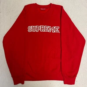 FW21 Supreme Shattered Logo Crewneck Heavy Weight Sweatshirt In Red Size Large - Picture 1 of 14